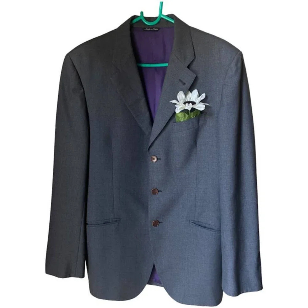 Paul Smith London Men Grey Sport Coat Large Sports Coat Multi Pockets 100% Wool